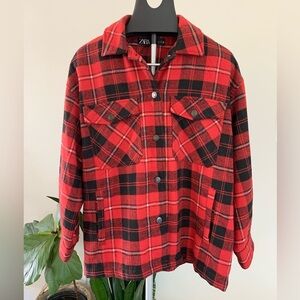 Zara Wool Blend Plaid Flannel Shacket